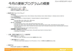 「緊急」5件……8月セキュリティ情報 日本マイクロソフト 画像