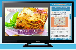 ソニー、番組で紹介された観光・グルメ情報をテレビで検索・登録可能……スマホとも連携 画像