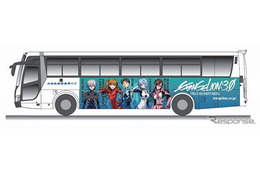 ヱヴァンゲリヲンラッピングバス 10月22日運行開始 画像