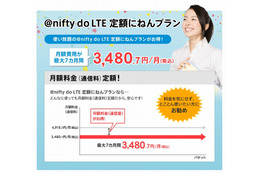ニフティ、ドコモXiエリア対応の高速モバイル通信「＠nifty do LTE」提供開始 画像