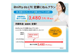 ニフティ、ドコモXiエリア対応の高速モバイル通信「@nifty do LTE」提供開始 画像