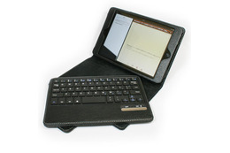 iPad mini向けBluetoothキーボード付きレザーケース……スタンド機能付き 画像