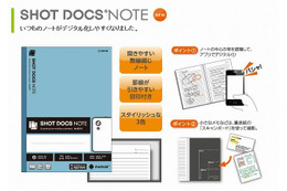 いつものノートをスマホでデジタル化「ショットドックスノート」発売 画像