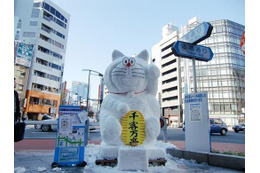 東京に巨大雪だるま 1月19-20日 画像