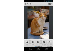 mixi、Androidアプリに写真編集機能を追加……サイズ変更、フィルタ、落書きなど 画像