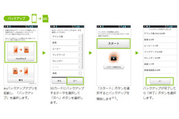 KDDI、スマホデータをmicroSDに保存できる「auバックアップ」提供開始……クラウド対応も同時提供 画像