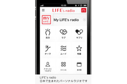 気分やシチュエーションに合った曲を自動でオンエア!スマホ向けラジオサービス「LIFE's radio」 画像
