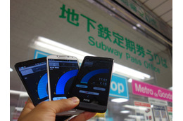 夏休み恒例イベント開催の東京メトロで、3キャリアの通信速度をチェック! 画像