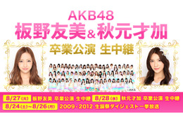 本日AKB48板野友美の“有終の美”をニコ生で生中継……明日は秋元才加 画像