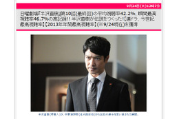『半沢直樹』最終回は瞬間最高46.7%! 記録したシーンは…… 画像