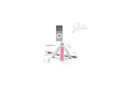 フォーカルポイント、iPodアクセサリブランド「Julia」の三脚型ポータブルスピーカー 画像