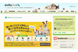ニフティ、飼い主の生活支援情報サイト「@niftyペット」提供開始 画像