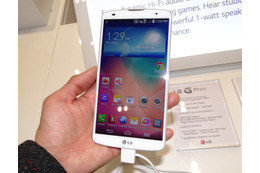 【MWC 2014 Vol.39】LGも年内にスマートウォッチの投入を計画……Gシリーズ新機種を展示 画像