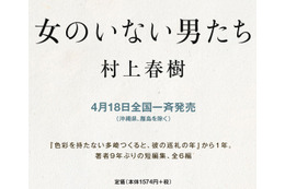 村上春樹、9年ぶり短篇集『女のいない男たち』が発売前に10万部重版 画像