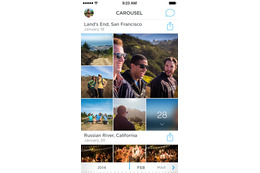 Dropboxが携帯電話のカメラと直結……ギャラリーアプリ「Carousel」をリリース 画像