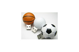 USBフラッシュメモリにもスポーツの秋が到来!?——エバーグリーン、ボール型のUSBフラッシュメモリ 画像