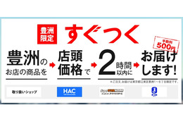 Yahoo!ショッピング、注文品が2時間以内に到着する「すぐつく」をテスト開始 画像