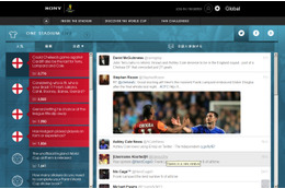ソニー、W杯の“セカンドスクリーン”に特化したSNSサイト「ONE STADIUM LIVE」公開 画像