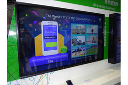 【Mobile Asia Expo 2014 Vol.7】ファーウェイ、5つの帯域を束ねる混合方式のキャリアアグリゲーション技術を公開 画像