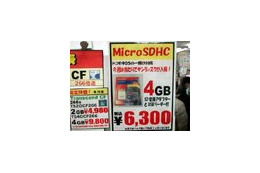 【増田タワシの価格ウォッチ】microSD／SDHCの価格をチェック！microSDHCの4GBは6000円前後!! 画像