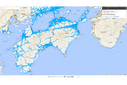 Google、四国の通行実績情報マップを公開 画像