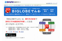 通話料金、半額に……U-mobileやBIGLOBEが相次いで発表 画像