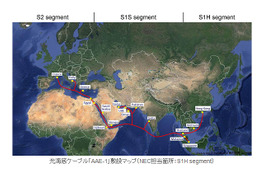 NEC、タイ-香港間の光海底ケーブルシステムを受注……AAE-1に接続 画像