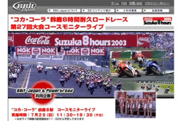 BBit-Japan、「鈴鹿8耐」の模様を配信。4つのコーナーの映像が楽しめる 画像
