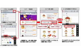 メールアプリ内から直接デコパッケージ購入できる「ドコモメールストア」開始 画像