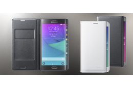 閉じたまま通知確認可能!アイ・オーから「GALAXY Note Edge」 向けフリップケース 画像