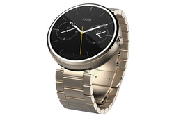 スマートウォッチ「Moto 360」23mm幅メタルバンドにゴールドの新色登場 画像