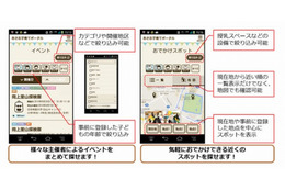 富士通と川崎市、「子育て支援アプリ」を実験開始……イベントや設備を検索可能 画像