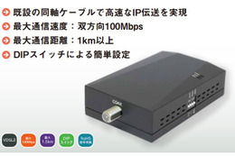 既設の同軸ケーブルを1km以上延長できるVDSL2モデムが登場 画像