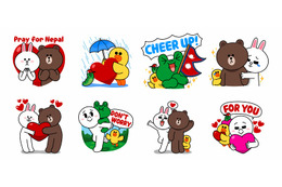 LINE、ネパール地震に対し「Pray for Nepal」スタンプ売上を全額寄付 画像