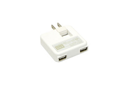 iPod/ケータイ/ニンテンドーDSなどを2台同時に充電! USB×2ポート搭載のACアダプタ 画像