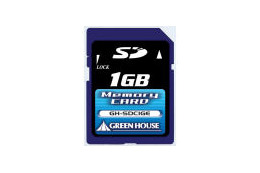 グリーンハウス、転送速度8Mバイト/秒のSDメモリーカードを発表。容量は1Gバイト 画像