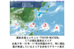 積乱雲をリアルタイム監視、ウェザーニューズが航空事業者向けに開始 画像