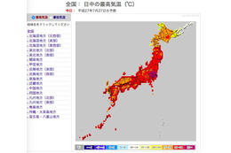 埼玉県・熊谷で最高38度に！……全国の高温注意情報 画像