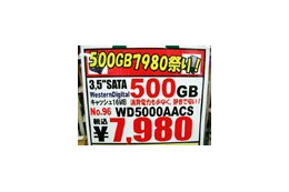 【増田タワシの価格ウォッチ】今や500GBで8000円を切るショップも——大容量内蔵型HDD価格調査（データ編） 画像