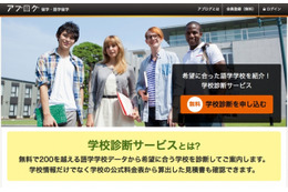 希望条件に合う語学学校をマッチング……留学サイト・アブログの「学校診断サービス」 画像