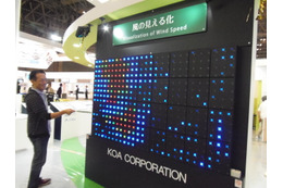 【CEATEC 2015】風の動きをモニターで可視化……KOAがデモ 画像