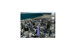 Google Earth 4.3の新機能「3D Buildings」レイヤーを紹介——ビル屋上からの眺め 画像