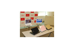 【フォトレポート】富士通、薄型デザインのオールインワンPCと天板が選べるノートPC 画像