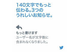 Twitterの140文字制限がゆるくなる……ユーザー名や画像が除外に 画像