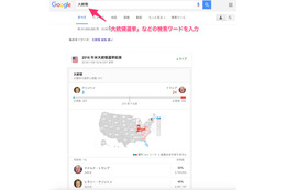 米大統領選、Googleが日本語で開票結果を速報中 画像