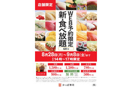 かっぱ寿司の食べ放題が期間・店舗限定で復活! 画像