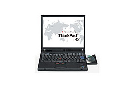 IBM、同社で初めて指紋センサーを搭載したA4薄型ハイエンドノート「ThinkPad T42」 画像