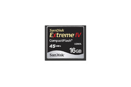 サンディスク、データ転送速度45MB/秒を可能としたExtreme IVコンパクトフラッシュの16GBモデル 画像
