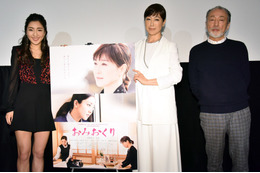 高島礼子と文音がまるで姉妹!?映画『おみおくり』舞台挨拶 画像