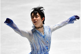 全日本フィギュア、羽生結弦が世界歴代最高得点で首位発進 2位は宇野昌磨 画像